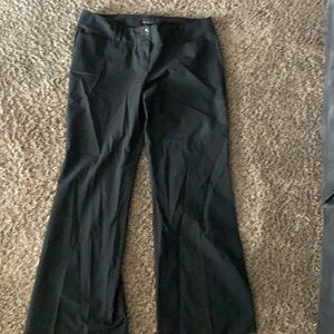 Women’s black pinstripe trousers